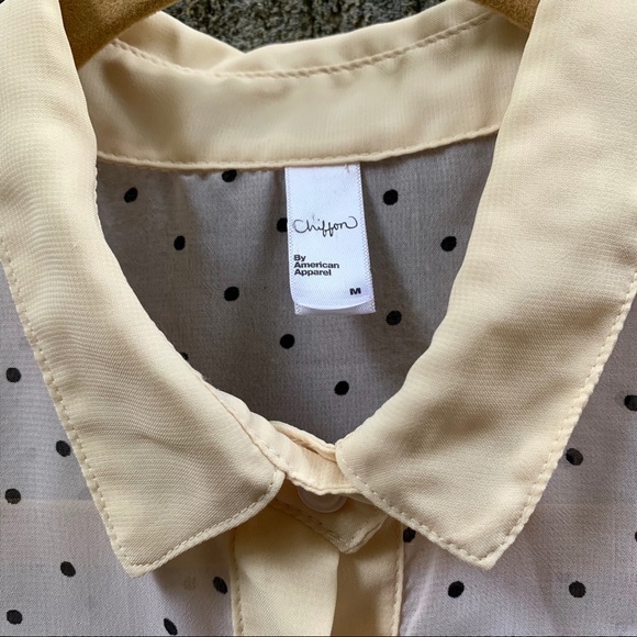 American Apparel | Chiffon Button Up Blouse - Picture 3 of 7